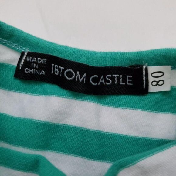 First Birthday Dress IBTom Green Tutu Striped Long Sleeve GIRLS 12 - 18 Months - Picture 4 of 8